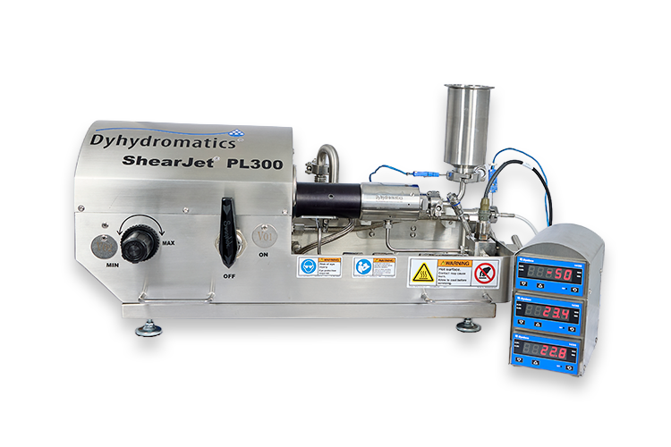 ShearJet PL300 Medium Volume High Pressure Homogenizer Manufactured by Dyhydromatics side view