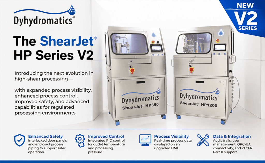 Introducing the New HP Series V2 Homogenizers from Dyhydromatics